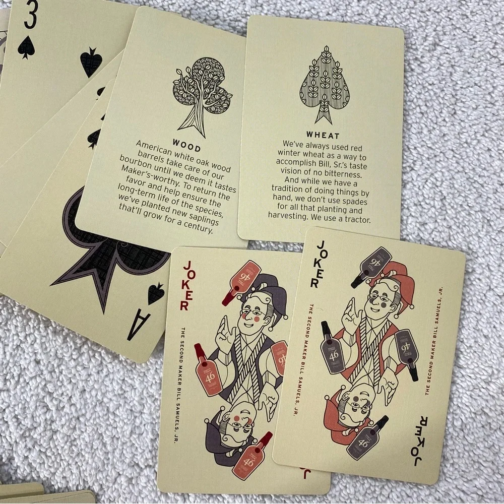 5/$35 Maker’s Mark Red and Cream Vintage Style Playing Cards - Picture 5 of 14